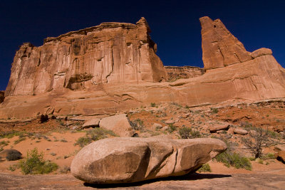 Sandstone Rock Formations Near Courthouse Towers