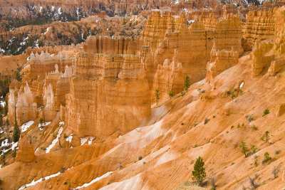 Hoodoos Showing Limestone Layers