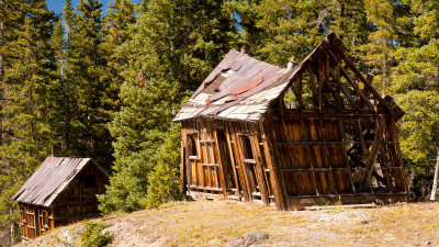 Old Miner's Cabin At Alta Lakes