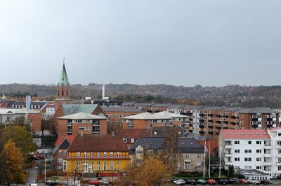 Silkeborg on a Rainy Day in November 2