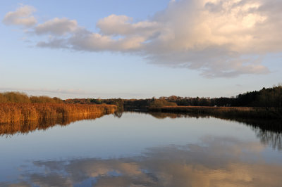 Gudenaaen Towards Resenbro in November 1