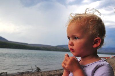 by the lake