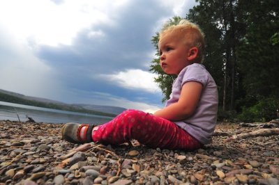 by the lake