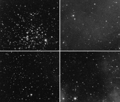 NGC7635 4 corners 90 minute sub, double stars