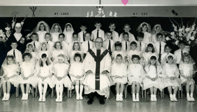 First Communion 1968 at St. James School (Second Grade Class)