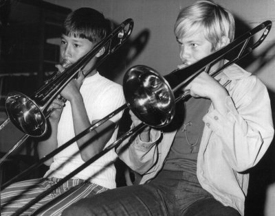 trombone duo (photo:  David Knurr)