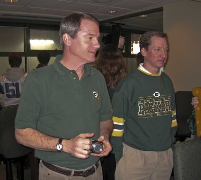 John Gustafson at Packers game