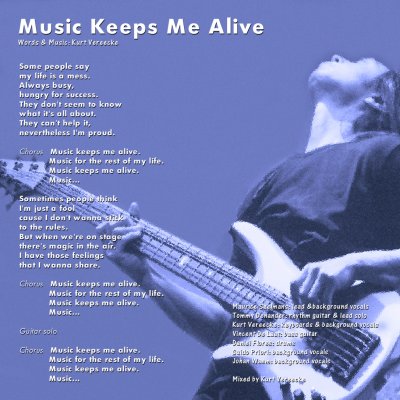 Music Keeps Me Alive Lyric with background!!!