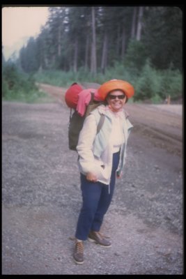 September 1970, Marji ready to hike