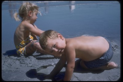 July 1953, At the beach
