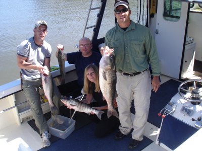 9/20/2009 Sallee Charter - Showing off some nice stripers