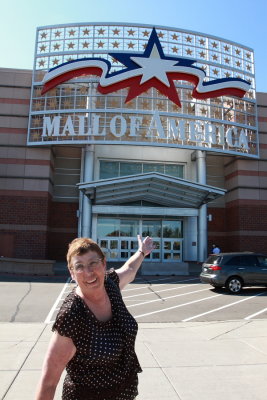 Patti about to enter the Mall of America