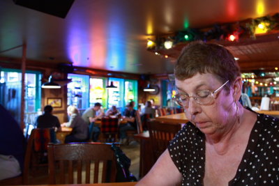 Patti in Famous Daves BBQ