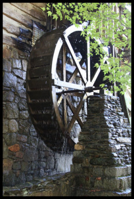 Grist mill wheel