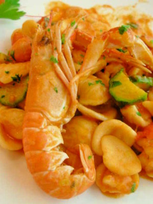 Orecchiette Scampi & Zucchini