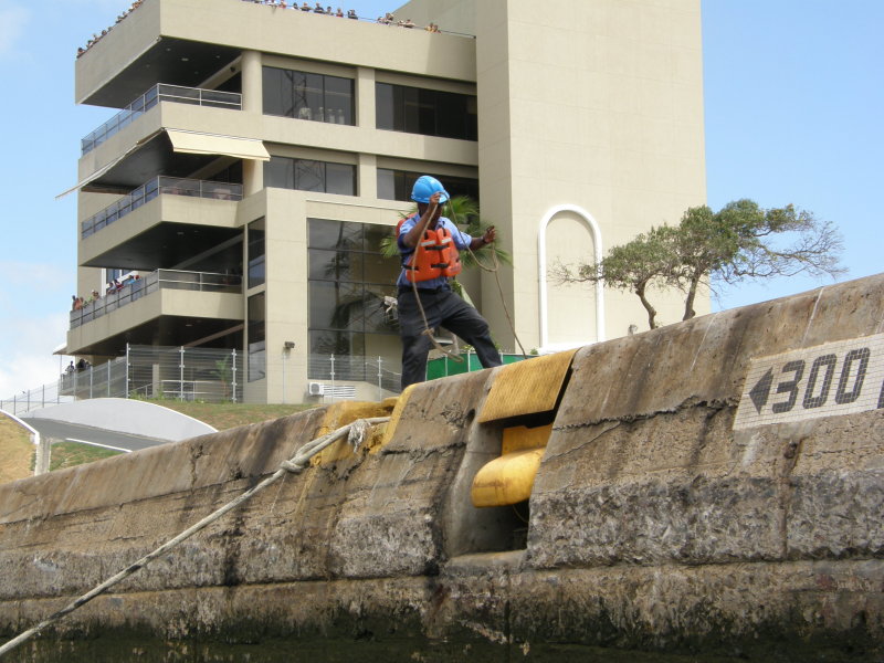 Workman at locks