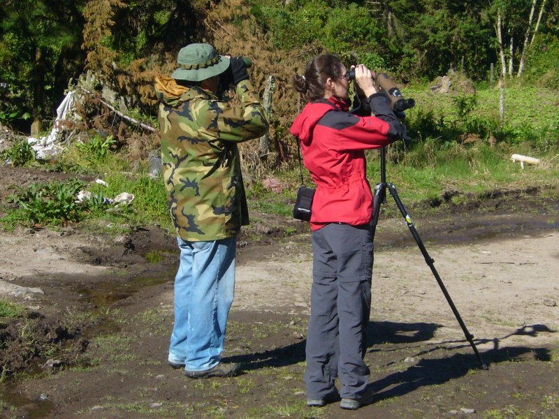 Hernan and Rebecca on Quetzal Hunt