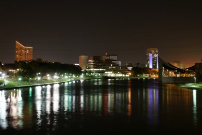 Downtown Wichita from base of Keeper