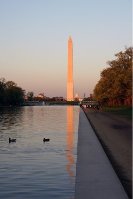 Washington Monument at sunset