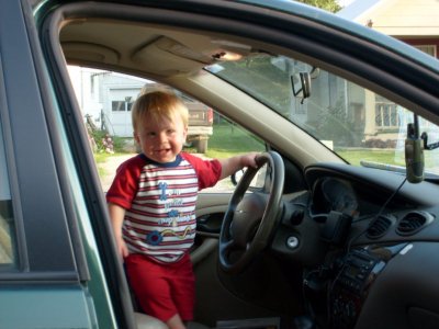 He loves cars......