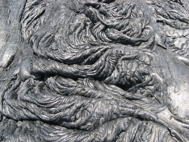 Ropey pahoehoe surface flow