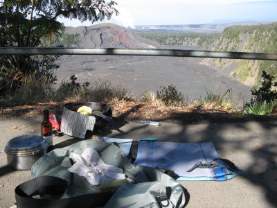 Another meal overlooking Kilauea Iki crater