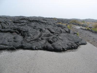 Lava gets its way, also called repaving