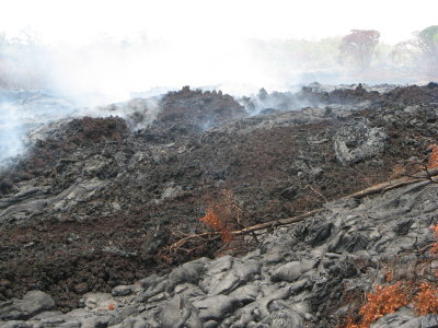 The smoky nasty a'a I crossed