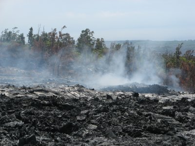 Large lava tube hidden below surface