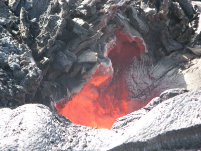 View into fiery interior, prob 1800-1900F