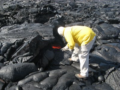Ken in his heat protection suit