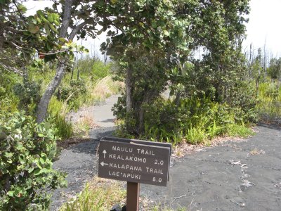 Lava makes roads into trails