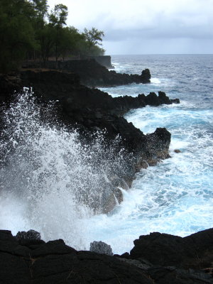 ...erode the basalt cliffs