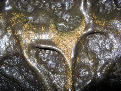 Iron bumps. Relatively well-studied cave