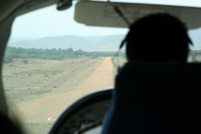 The dirt runway
