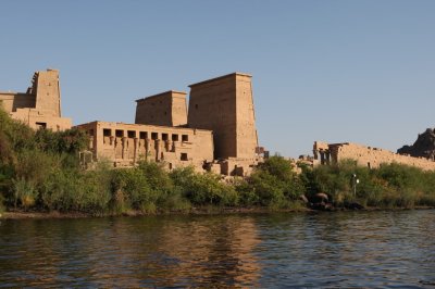 Boating to Temple of Philae  on an Island