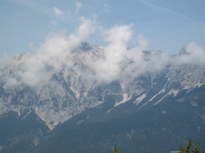 Mountains in the clouds near Innsbruck AUS