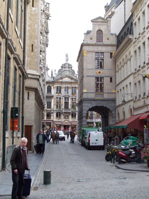 Looking down the alley toward the Grand Place Brussels BEL