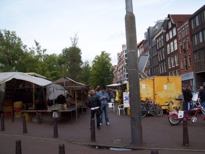 Daily flea market in downtown Amsterdam NL