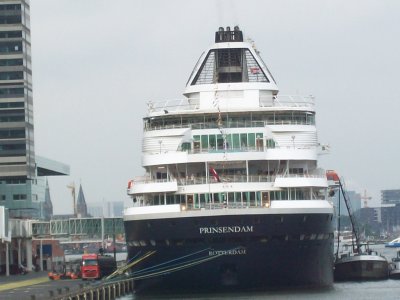 Holland American lines in port Amsterdam NL