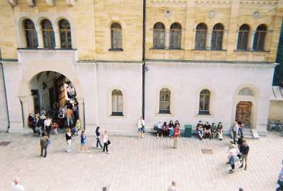 Sandy in the courtyard of Neuschwanstein Castle AUS