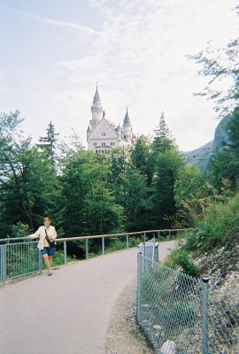 Sandy on the pathway to Neuschwanstein Castle AUS