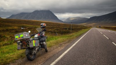 My BMW GSA on the Lonely Road to Glencoe