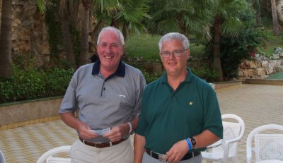 Major Prize Winners - Captain Tony 2010 Champion Golfer with Match & Handicap Secretary Steve.