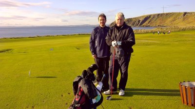 Our only Golf Pic at Elie - who forgot the Camera ?