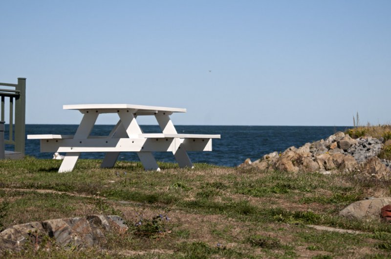 A table by the water