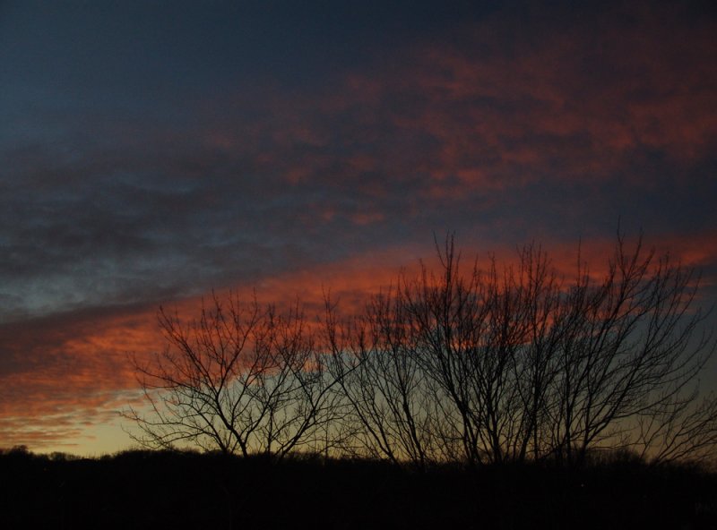 red sky at night