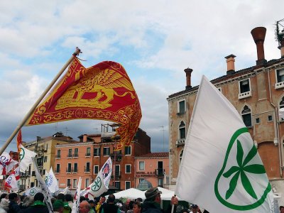 manifestation politique  Venise
