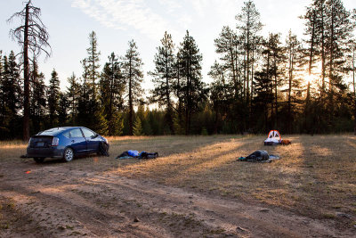 First night outside near La Grande, OR