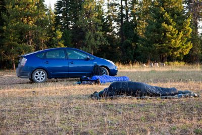 First night outside near La Grande, OR